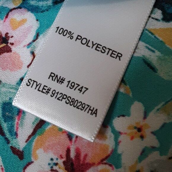 Counterparts Women's M Teal Polyester Top Blouse - Picture 9 of 12